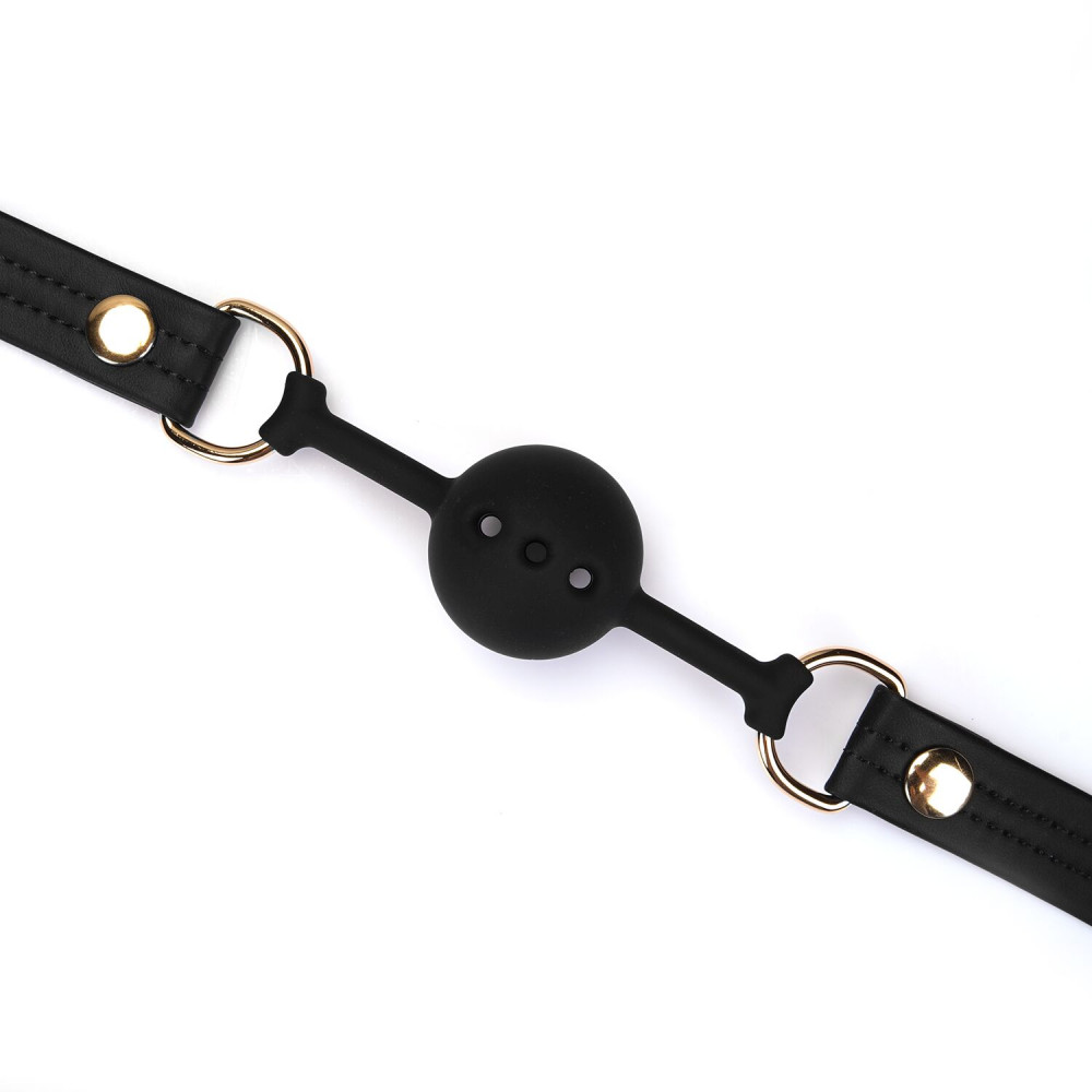 Кляп - Кляп Liebe Seele Black Organosilicon Ball Gag 2
