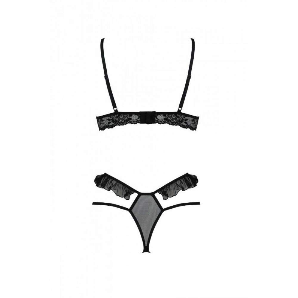 Эротические комплекты - Комплект DOLLY SET WITH OPEN BRA black L/XL Passion 3
