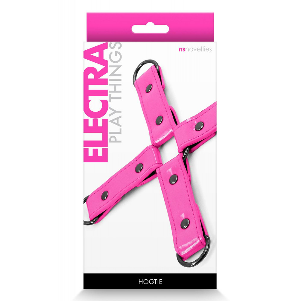 БДСМ игрушки - Крестообразная система фиксации NS Novelties ELECTRA HOG TIE PINK 1