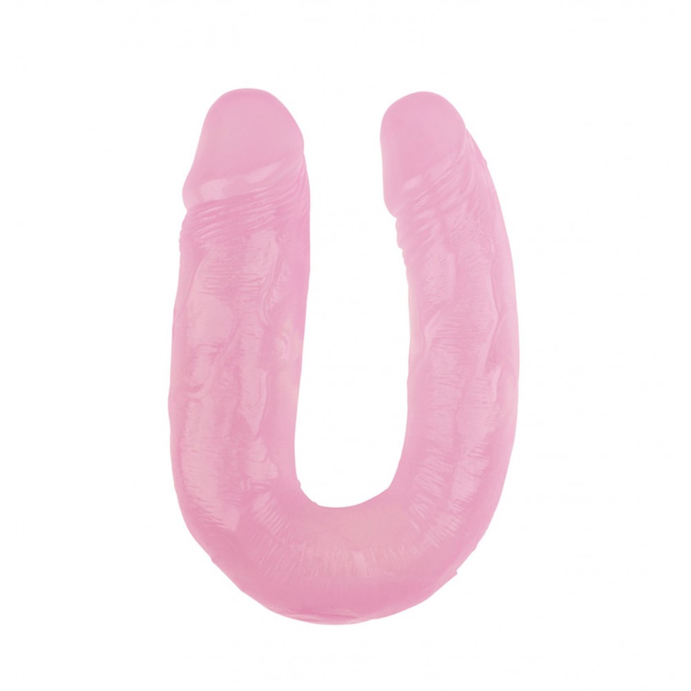 Секс игрушки - Фаллоимитатор реалистичный двойной Chisa Hi-Rubber 14, розовый 1