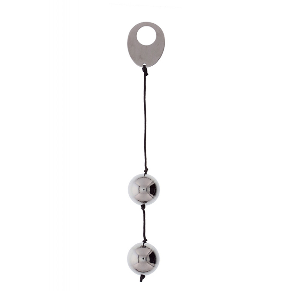 Секс игрушки - Металлические вагинальные шарики DOMINO METALLIC BALLS, SILVER