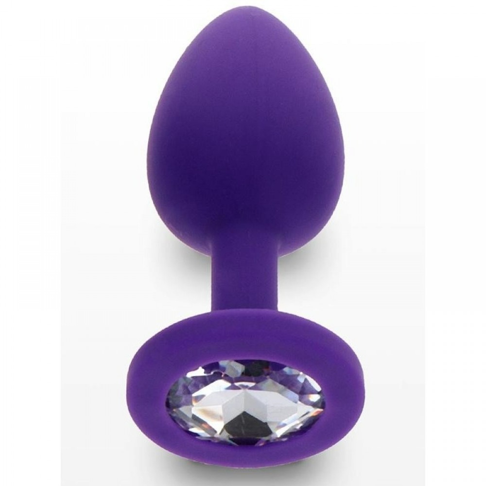 Секс игрушки - Анальная пробка S с кристаллом Toy Joy, фиолетовая, 7 х 2.5 см