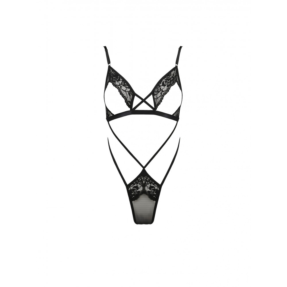 Эротическое белье - Боди с открытой грудью DIABOLINA BODY black S/M - Passion 2