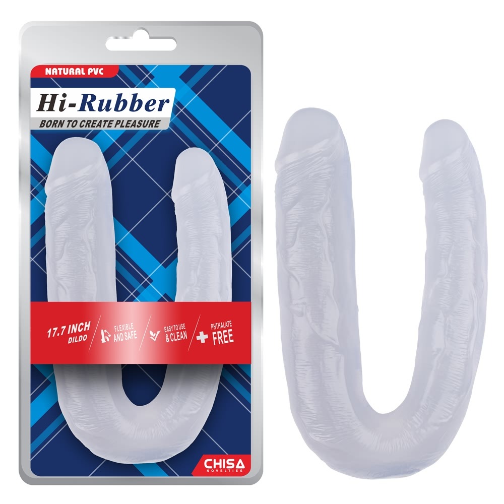 Секс игрушки - Фаллоимитатор двойной Chisa Hi-Rubber, прозрачный