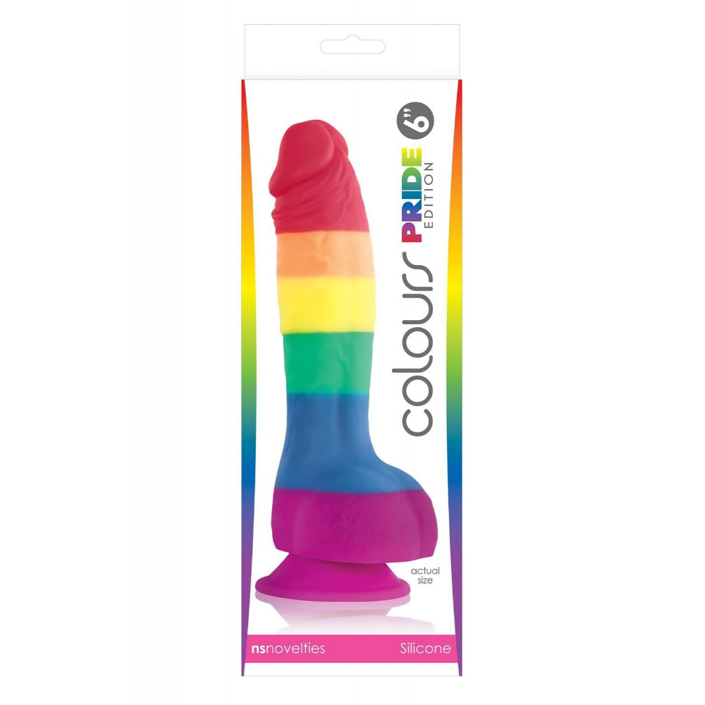 Секс игрушки - Фаллоимитатор Радуга NS Novelties Colours Pride Edition на присоске 5