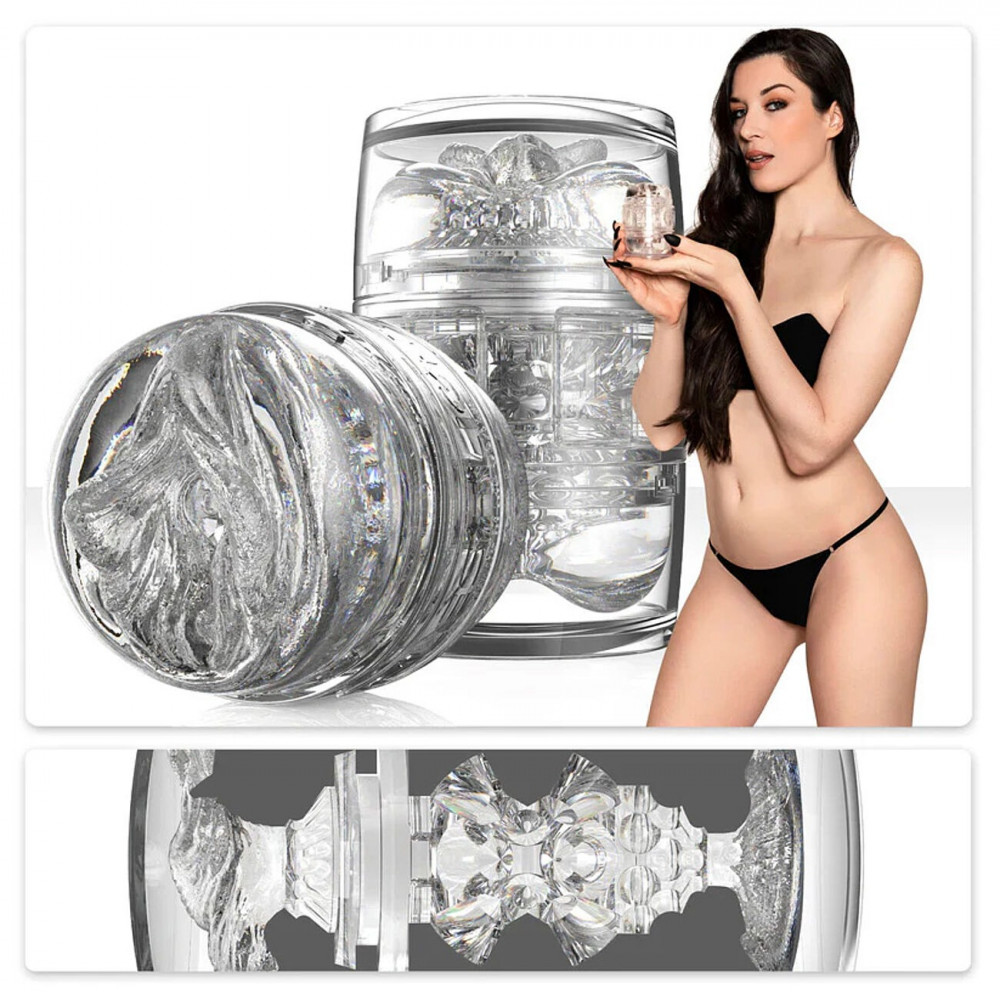 Мастурбатор - Мастурбатор двухсторонний Fleshlight Quickshot Stoya с имитацией вагины и ануса, прозрачный