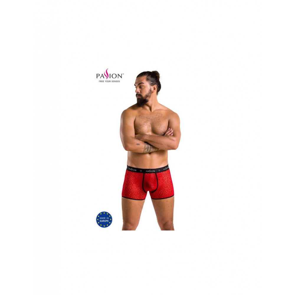 Эротическое белье - Мужские красные боксерки с рисунком 046 SHORT PARKER red L/XL - Passion 1