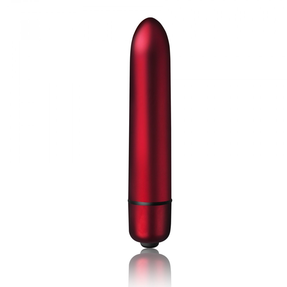 Клиторальный вибратор - Вибропуля Rocks Off RO-90mm 10 Speed Scarlet Velvet матовая, 10 режимов работы, на батарейке