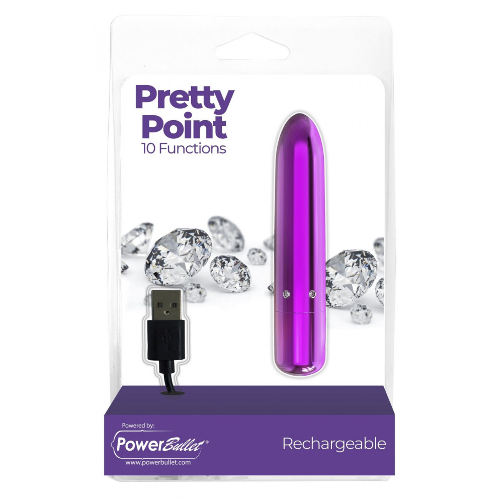 Клиторальный вибратор - Вибропуля PowerBullet - Pretty Point Rechargeable Bullet Purple 2