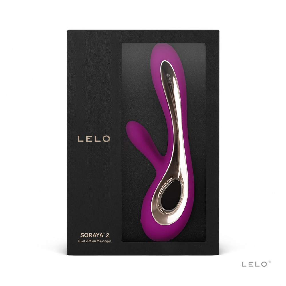 Вибратор-кролик - Вибратор-кролик LELO Soraya 2 Deep Rose, 12 режимов вибрации, до 4 часов работы 1