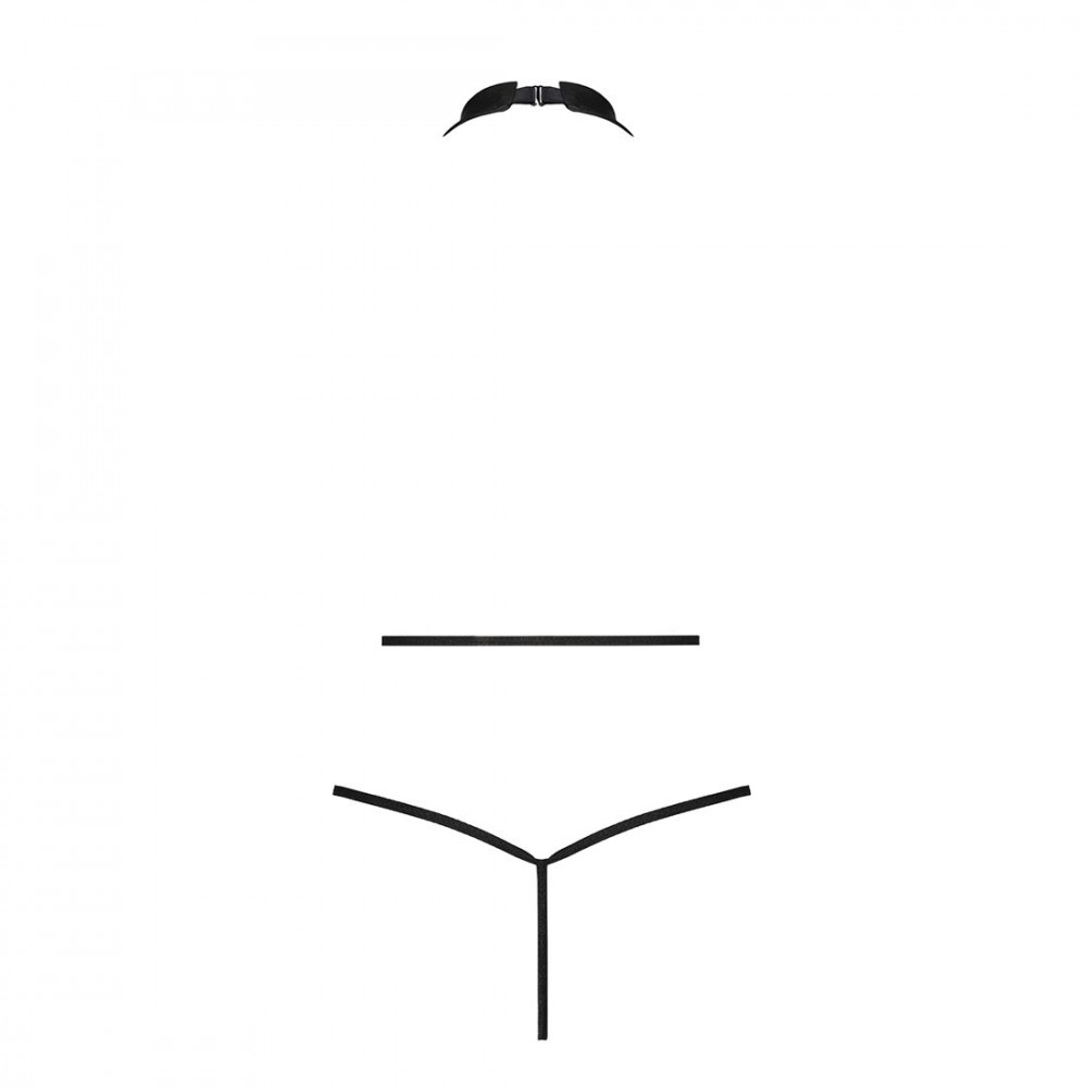 Эротическое боди - Боди-халтер из экокожи Passion JANNIES BODY XXL/XXXL black 2