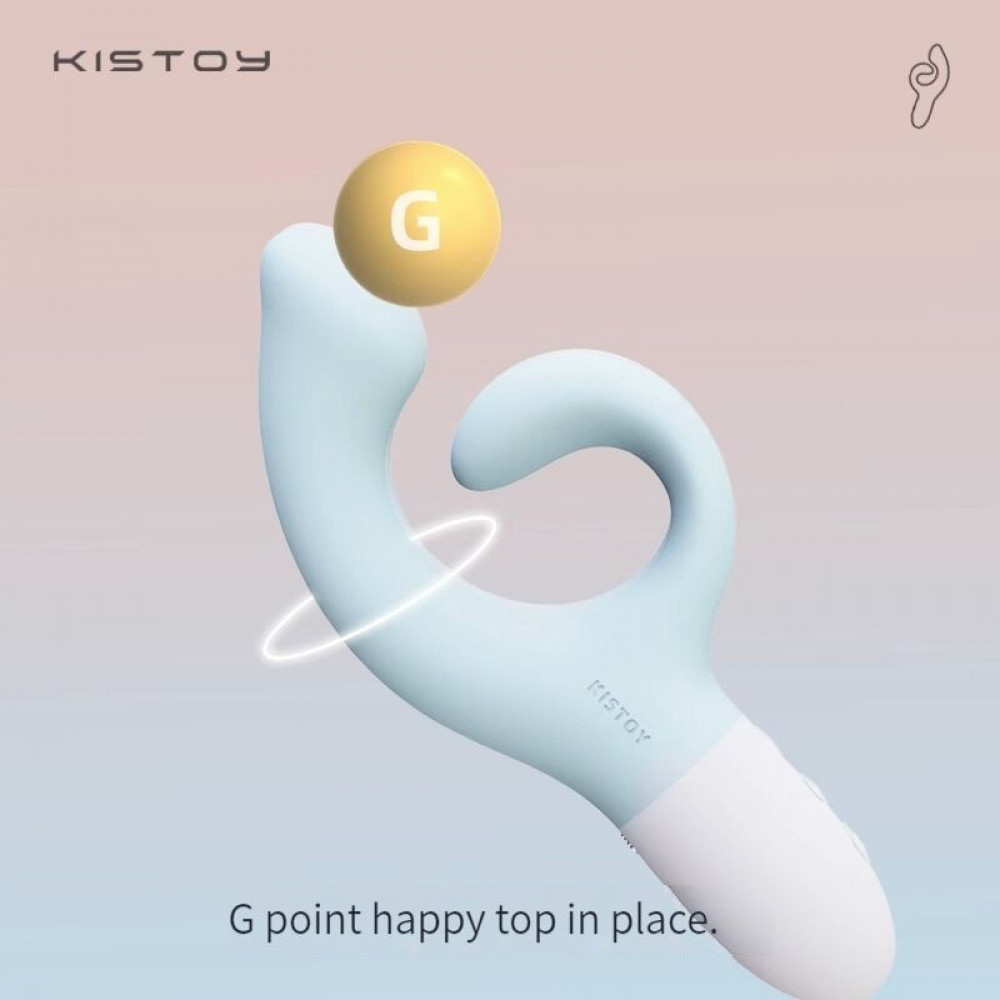 Вибратор-кролик - Вибратор-кролик для точки G KISTOY Big G, изогнутый отросток, автоматический подогрев 3