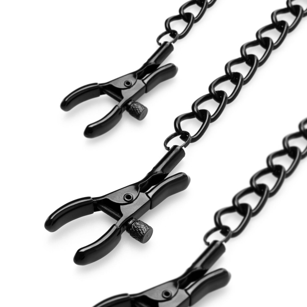 Интимные украшения - Зажимы для сосков и клитора Bedroom Fantasies Nipple & Clit Clamps - Black 5