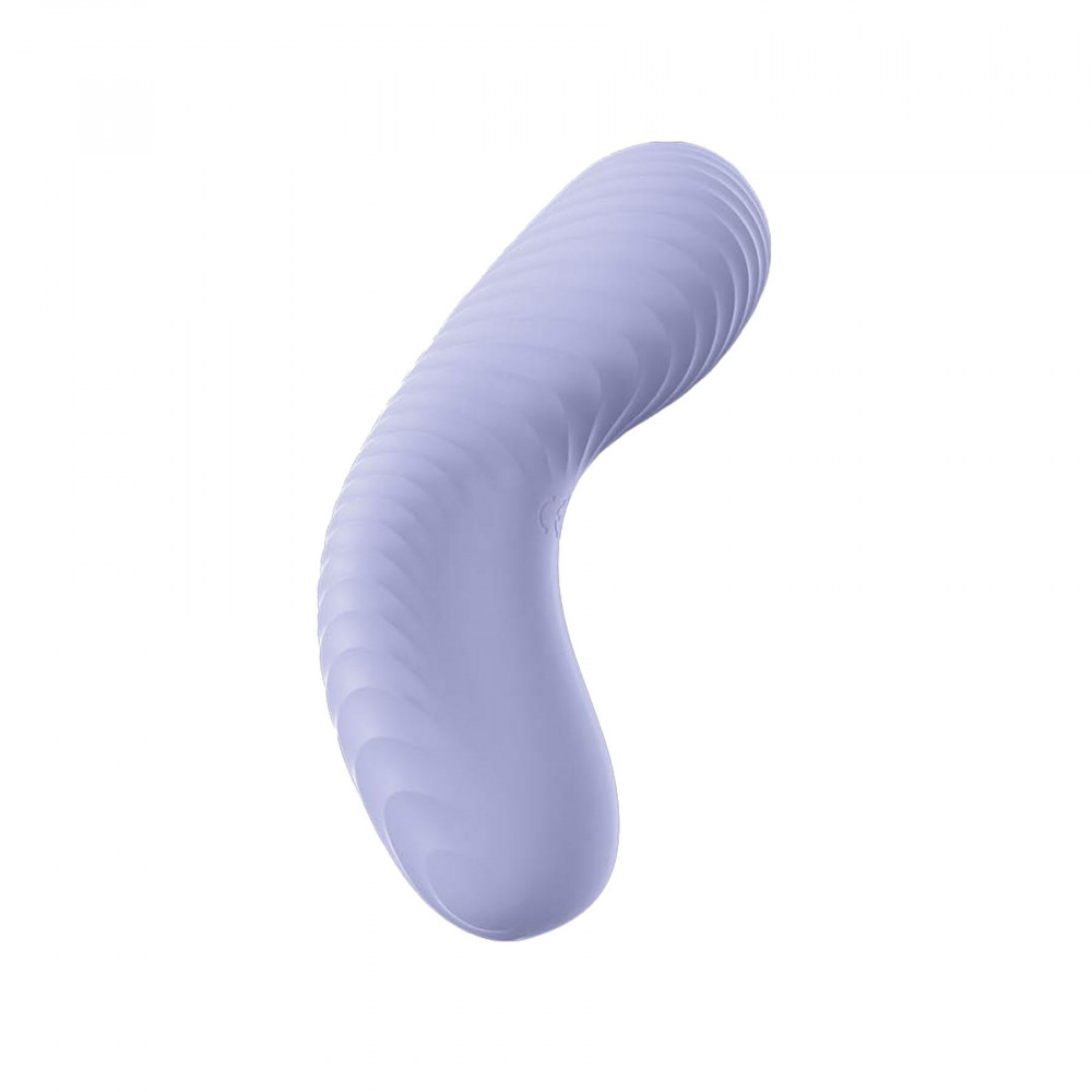 Вибраторы вакуумные - Накладной вибратор Fun Factory LAYA III soft violet, эффект постукивания пальцем 3