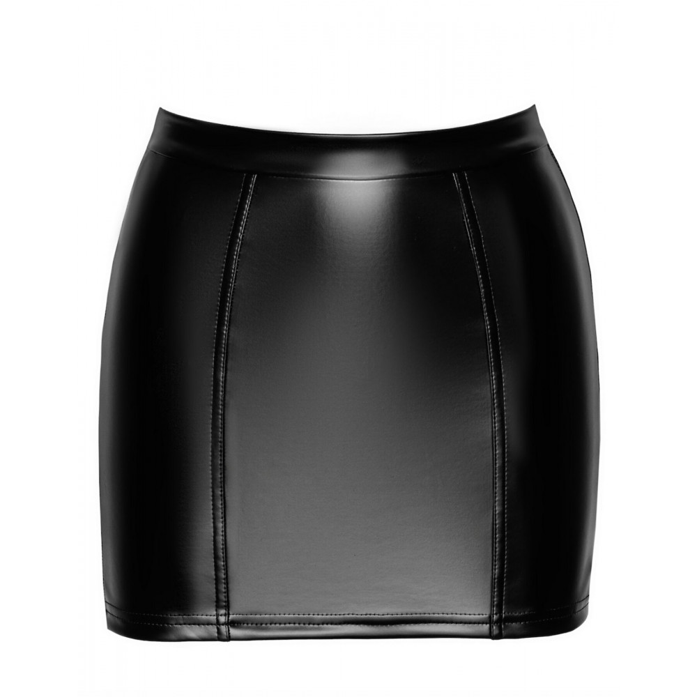 Сексуальные платья - Юбка Noir Handmade F341 Powerwetlook and lace skirt - S 6