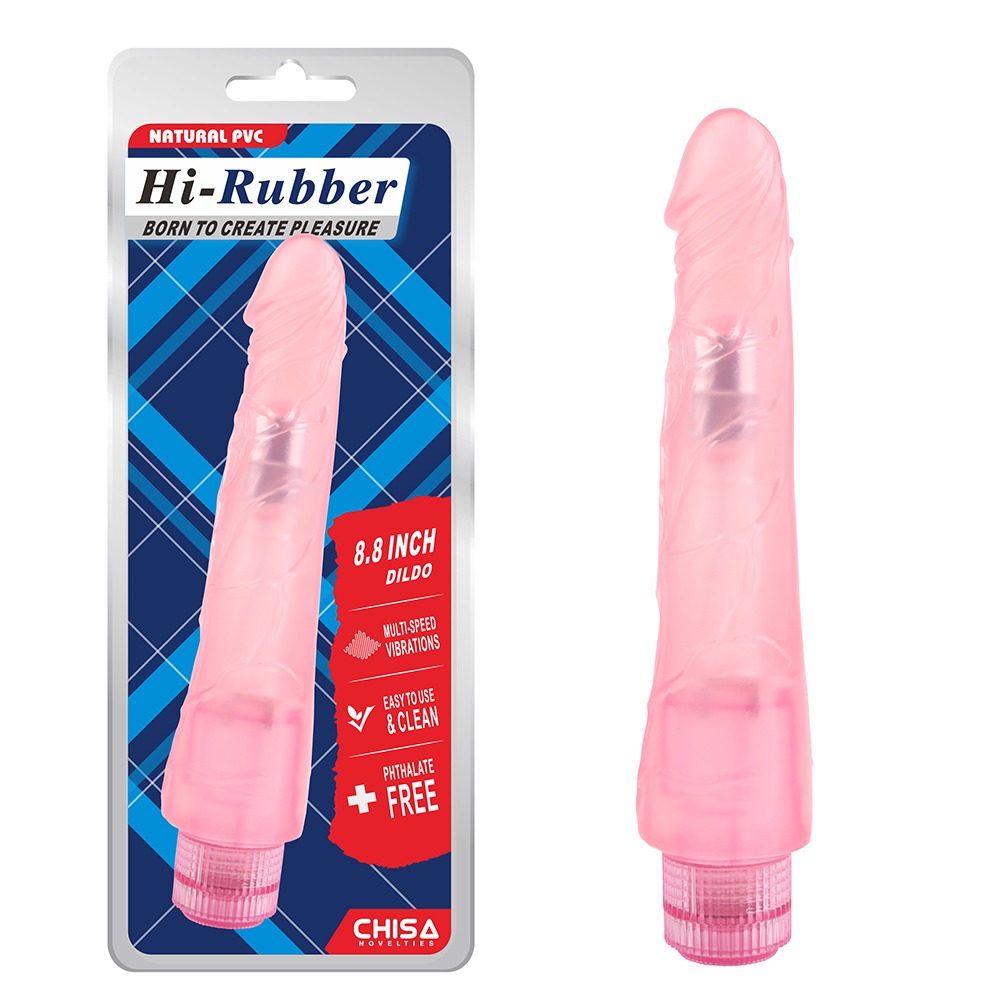 Секс игрушки - Вибратор реалистичный на батарейках Chisa Hi-Rubber, розовый