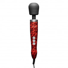 Вибромассажер Doxy Die Cast Rose Pattern, с розами, красный