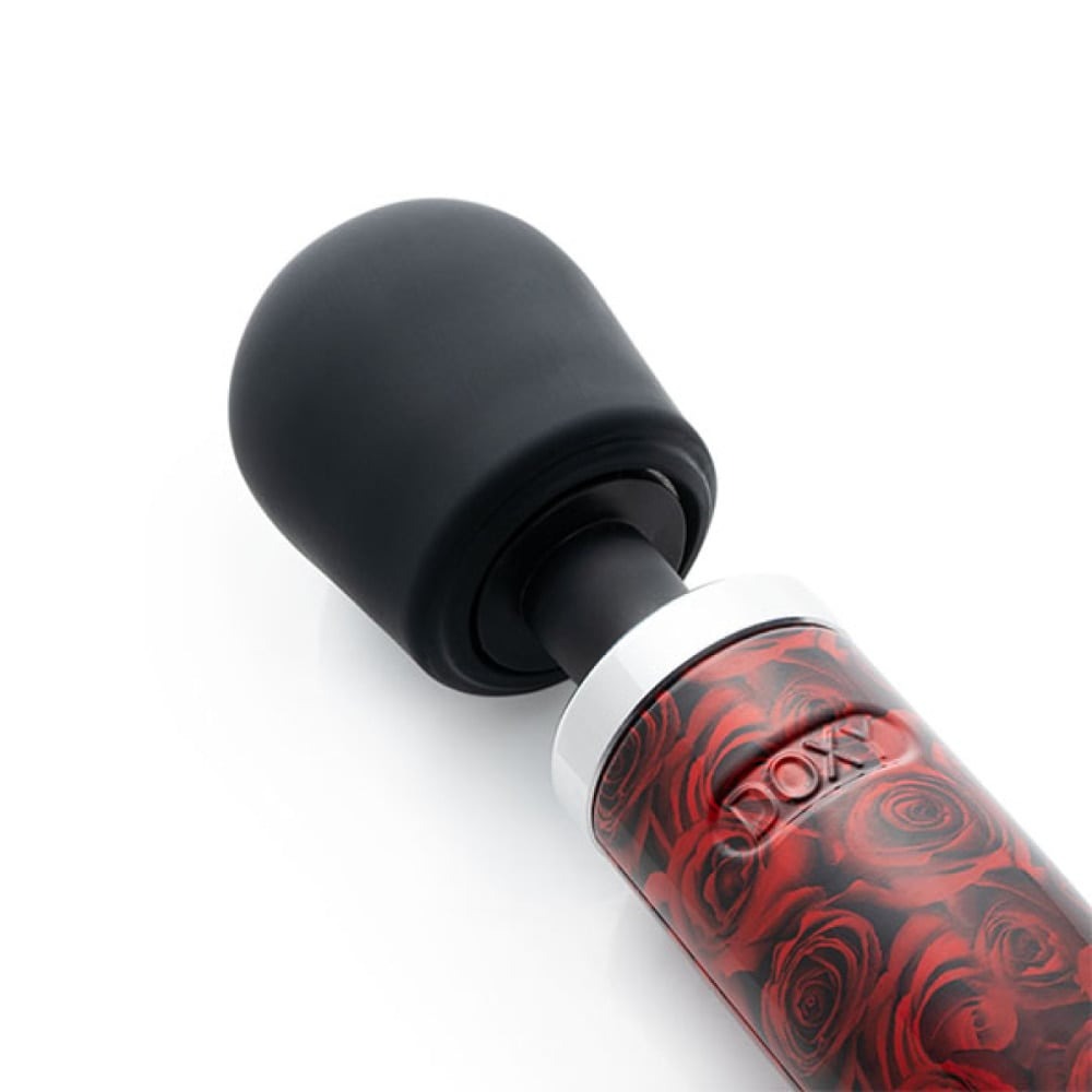 Вибратор - Вибромассажер Doxy Die Cast Rose Pattern, с розами, красный 7