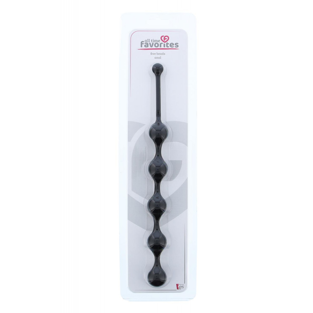 Анальные бусы и цепочки - Анальная цепочка SEE YOU FIVE BEADS ANAL BLACK 1
