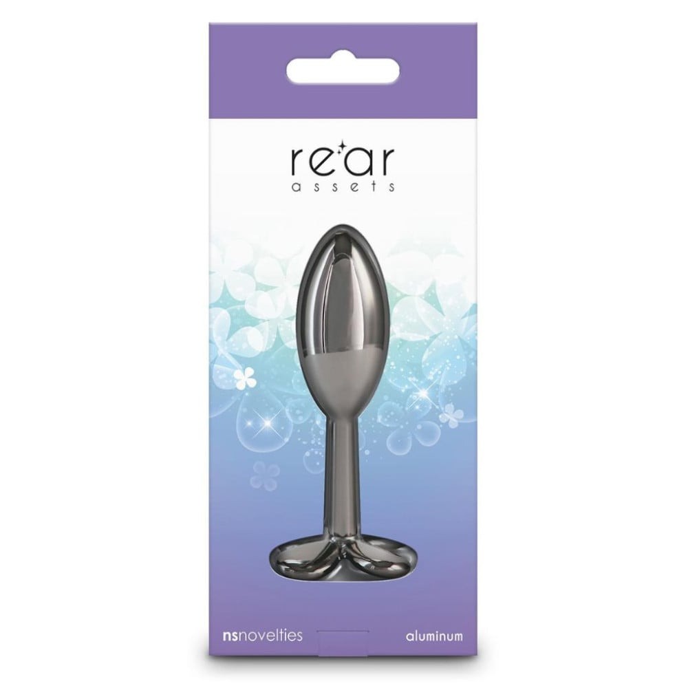 Секс игрушки - Анальная пробка металлическая NS Novelties Rear Assets Clover, черная 4