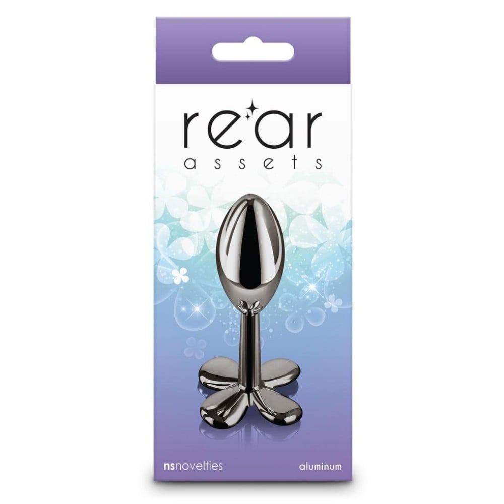 Секс игрушки - Анальная пробка металлическая NS Novelties Rear Assets Clover, черная 3