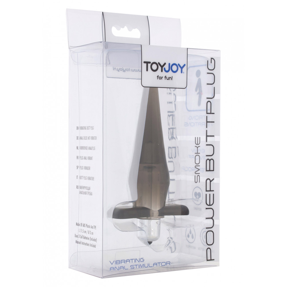 Секс игрушки - Анальный вибратор Toy Joy Power Buttplug серый 5