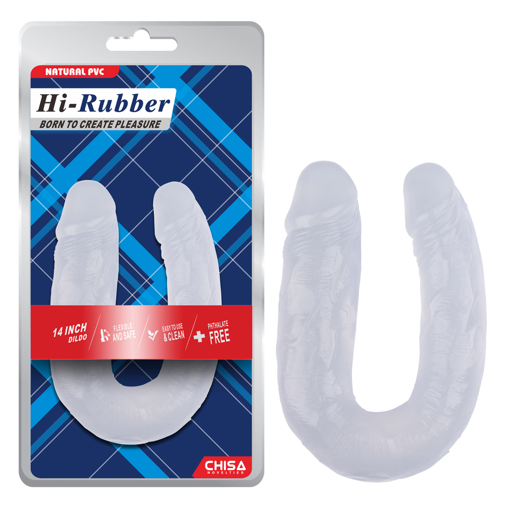 Секс игрушки - Фаллоимитатор двойной реалистичный Chisa Hi-Rubber 14, прозрачный