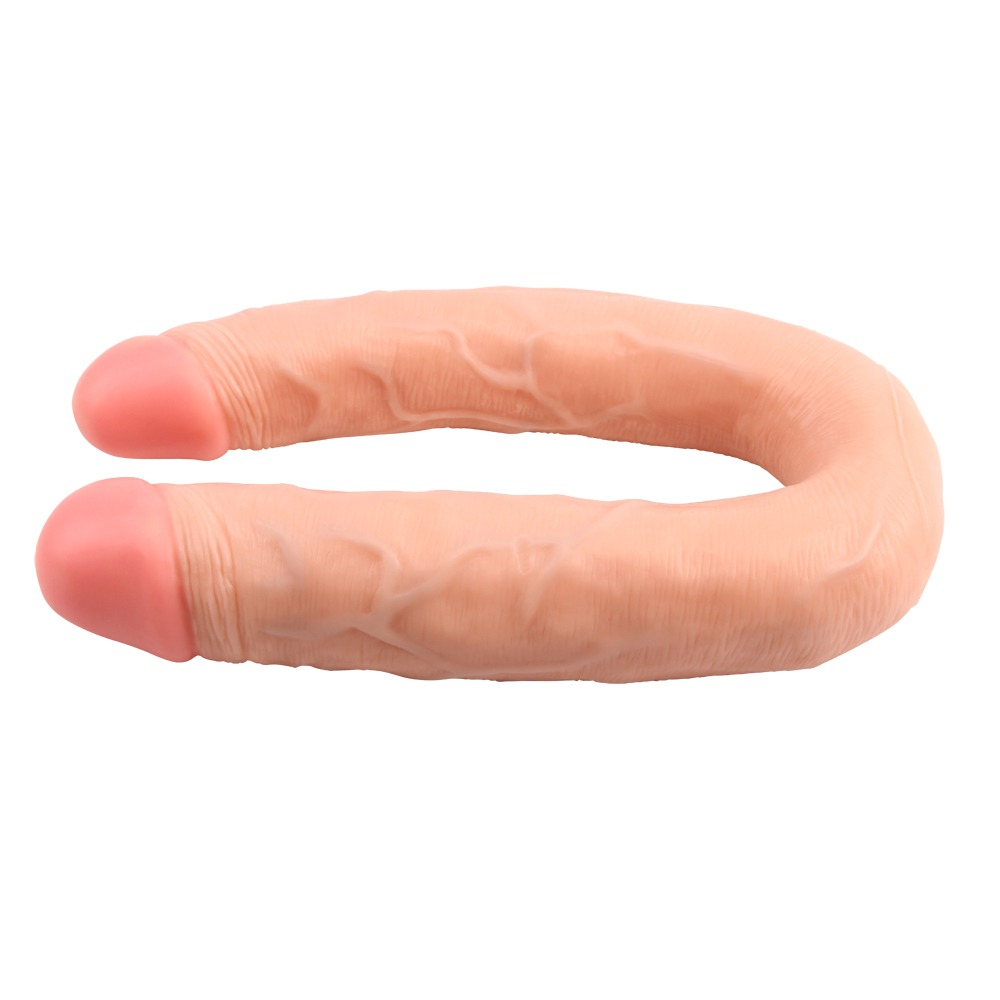 Секс игрушки - Фаллоимитатор двойной Chisa Ballsy Super Cock Her-Her Overlap, бежевый 5