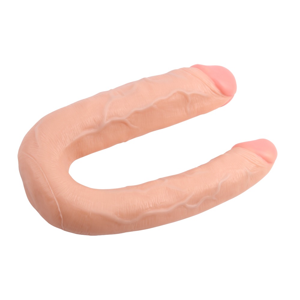 Секс игрушки - Фаллоимитатор двойной Chisa Ballsy Super Cock Her-Her Overlap, бежевый 4