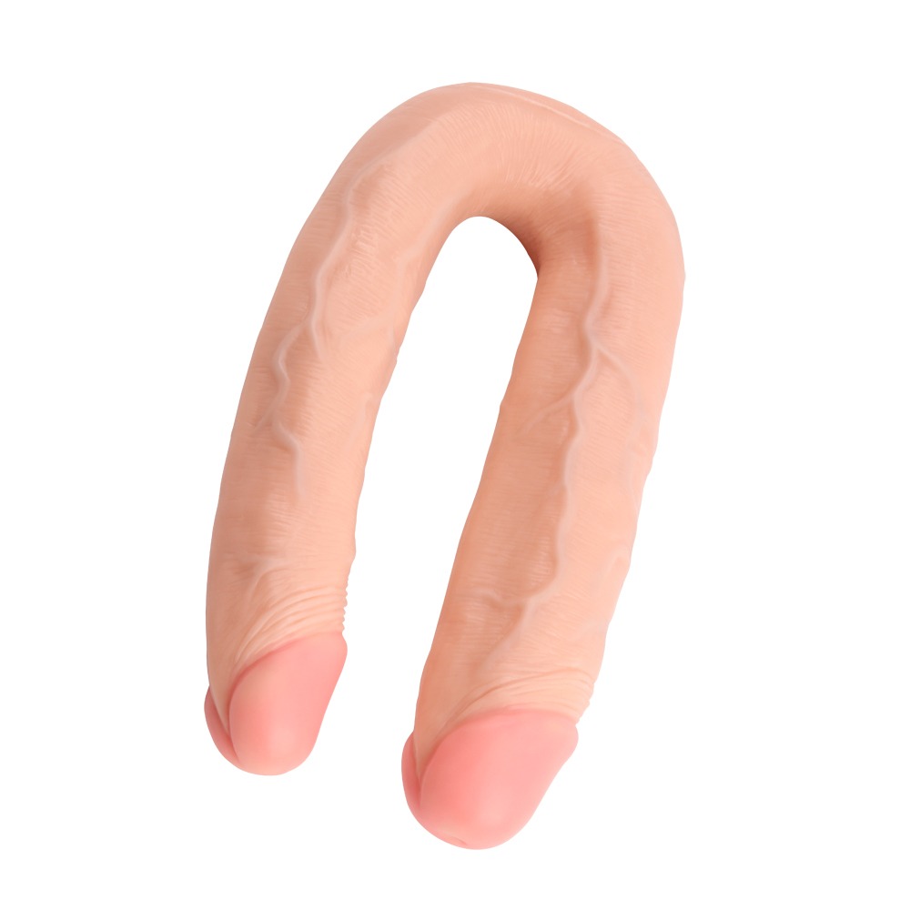 Секс игрушки - Фаллоимитатор двойной Chisa Ballsy Super Cock Her-Her Overlap, бежевый 1