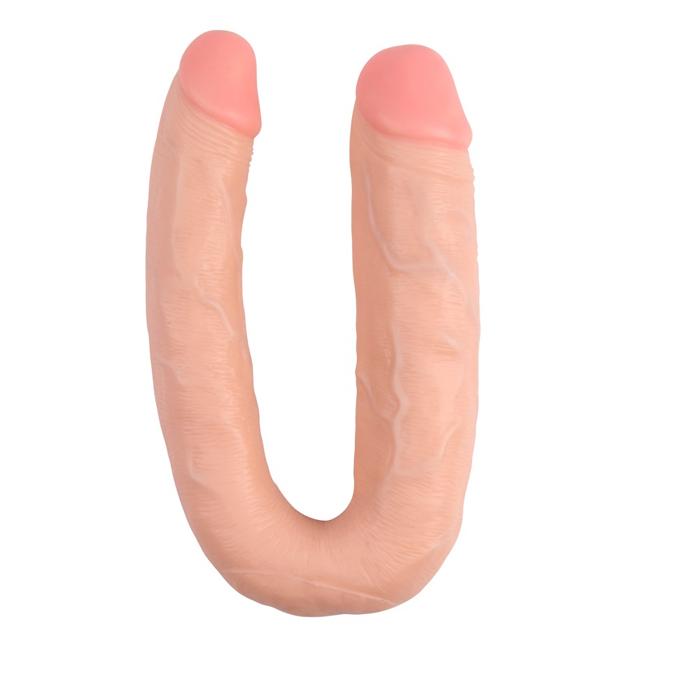 Секс игрушки - Фаллоимитатор двойной Chisa Ballsy Super Cock Her-Her Overlap, бежевый 2