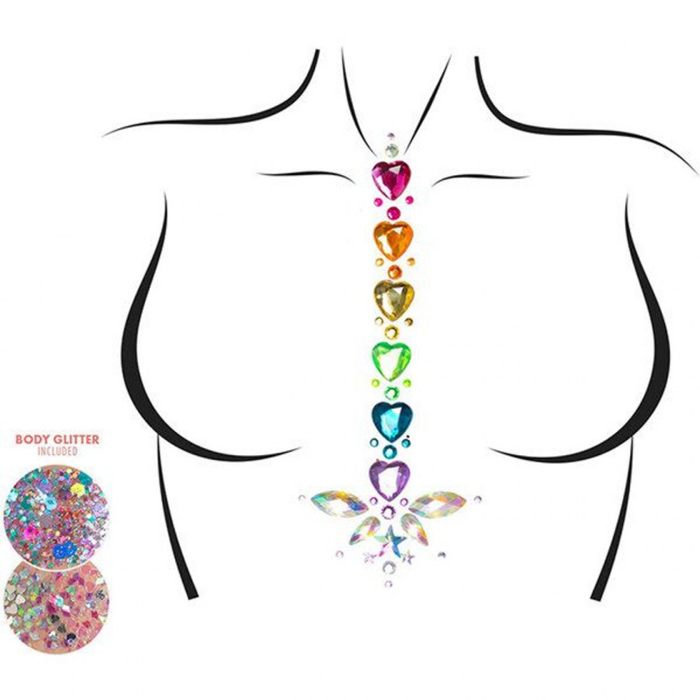 Эротическое белье - Наклейки на тело Leg Avenue Adore Body jewels sticker O/S