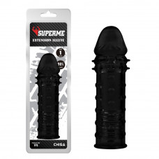 Насадка c выраженной головкой Chisa Superme Extensio и шипами, черная