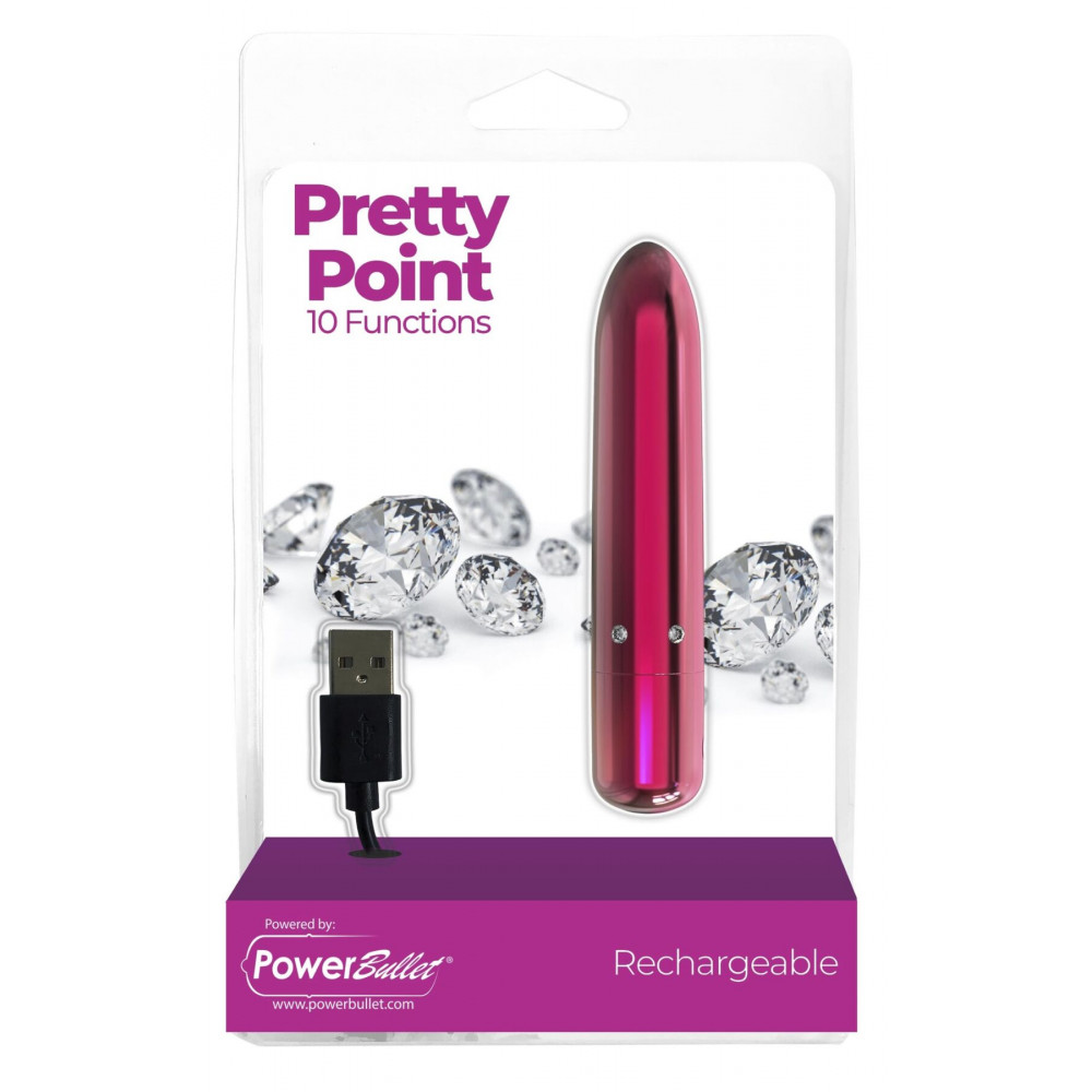 Клиторальный вибратор - Вибропуля PowerBullet - Pretty Point Rechargeable Bullet Pink 1