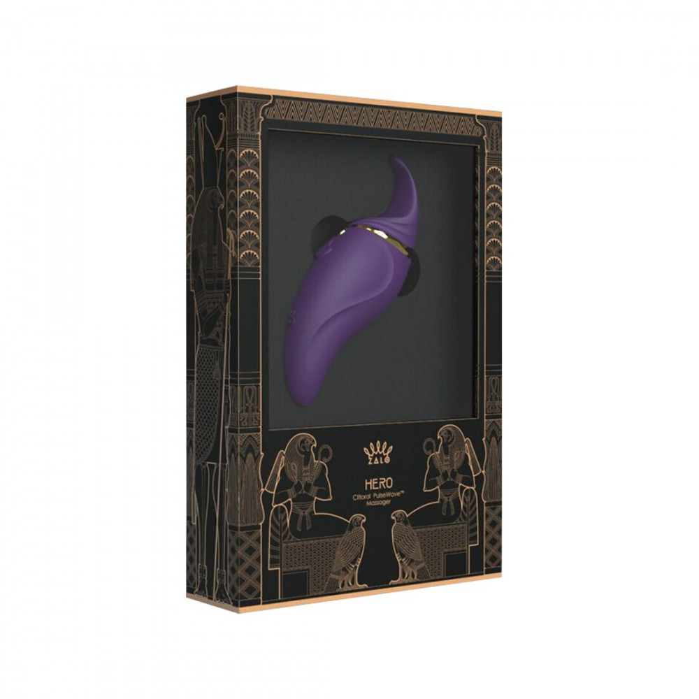 Клиторальный вибратор - Вибратор 2в1 с язычком Zalo — Hero Twilight Purple, кристалл Swarovski 1