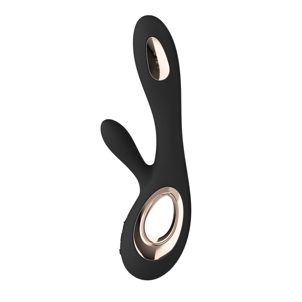 Вибратор-кролик - Вибратор-кролик LELO Soraya Wave Black, манящие движения ствола 6