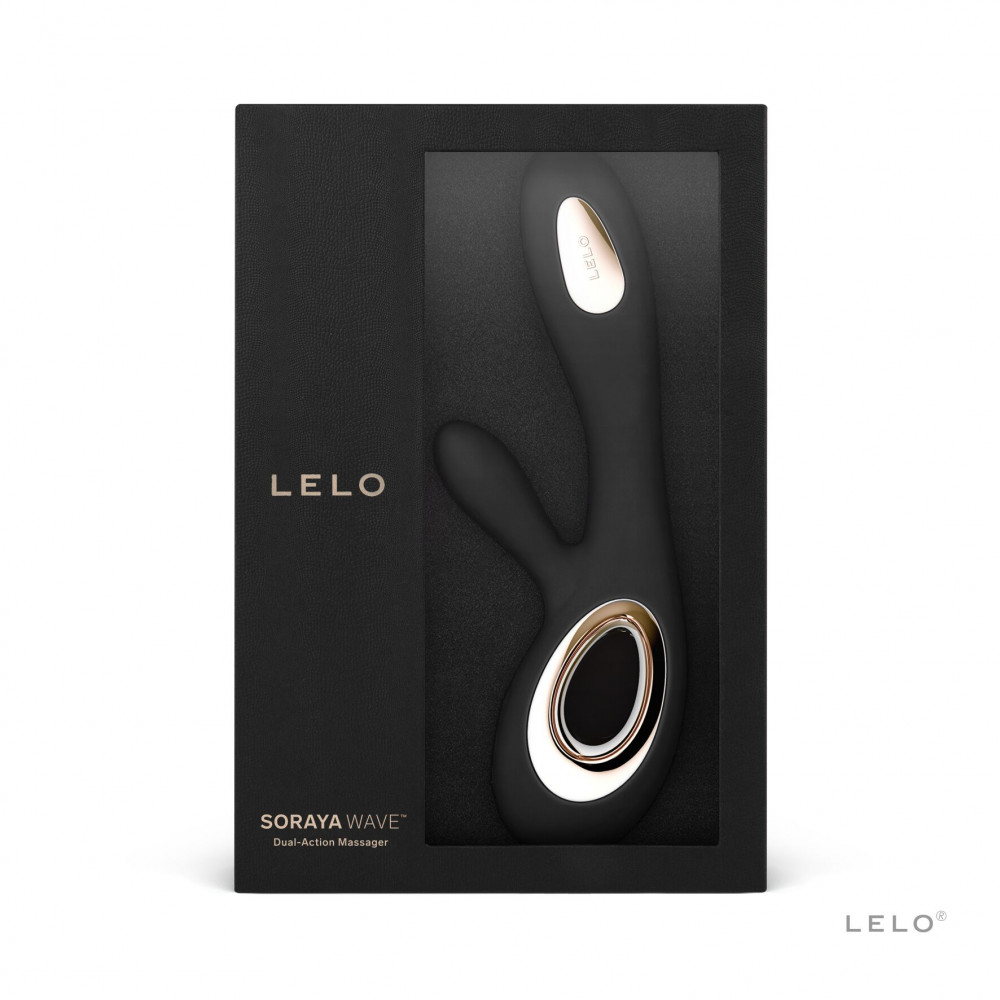 Вибратор-кролик - Вибратор-кролик LELO Soraya Wave Black, манящие движения ствола 1