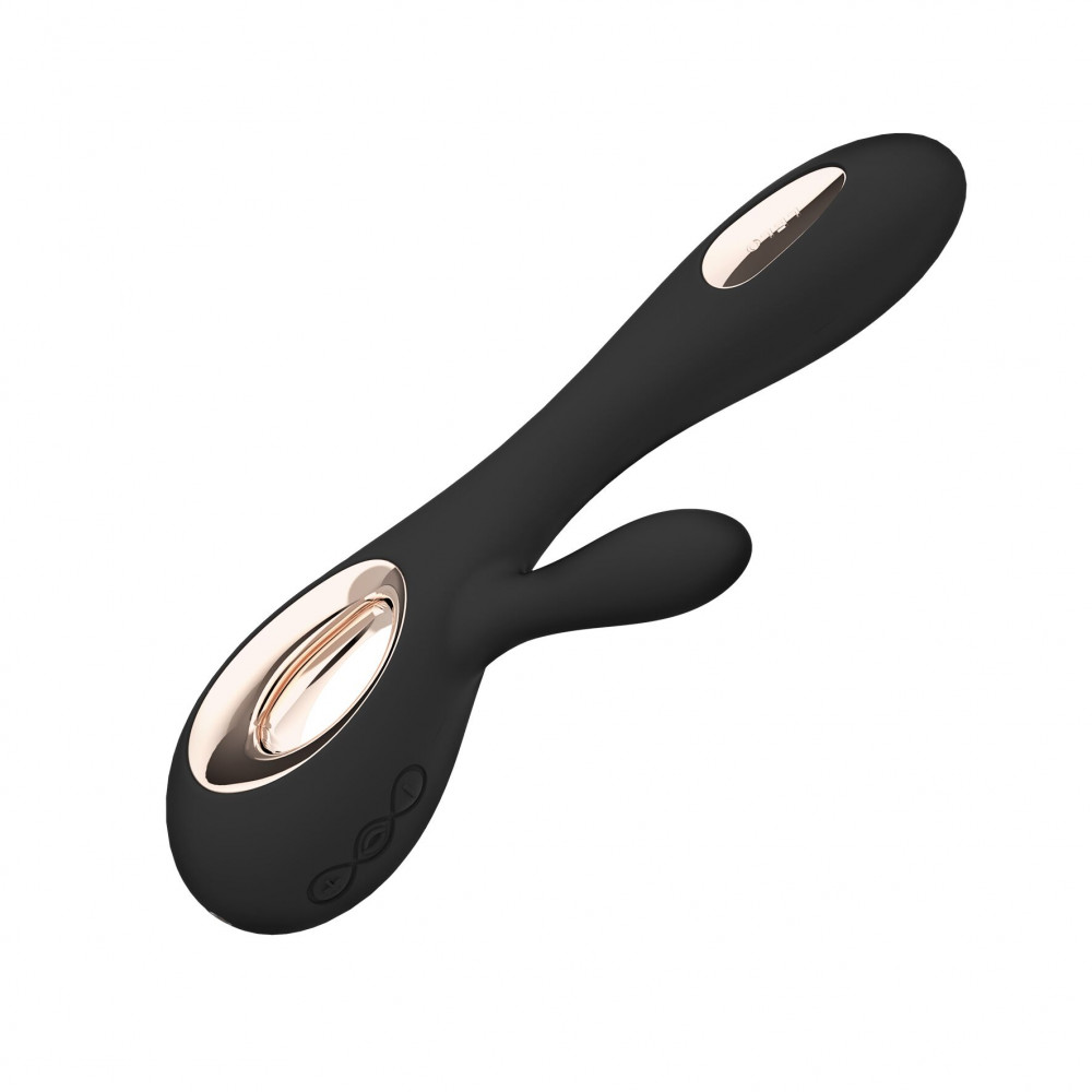 Вибратор-кролик - Вибратор-кролик LELO Soraya Wave Black, манящие движения ствола 4