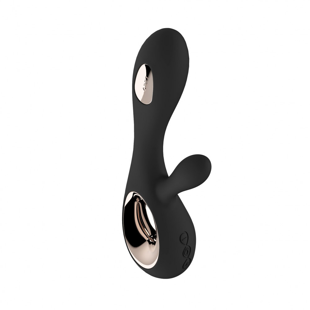 Вибратор-кролик - Вибратор-кролик LELO Soraya Wave Black, манящие движения ствола 7