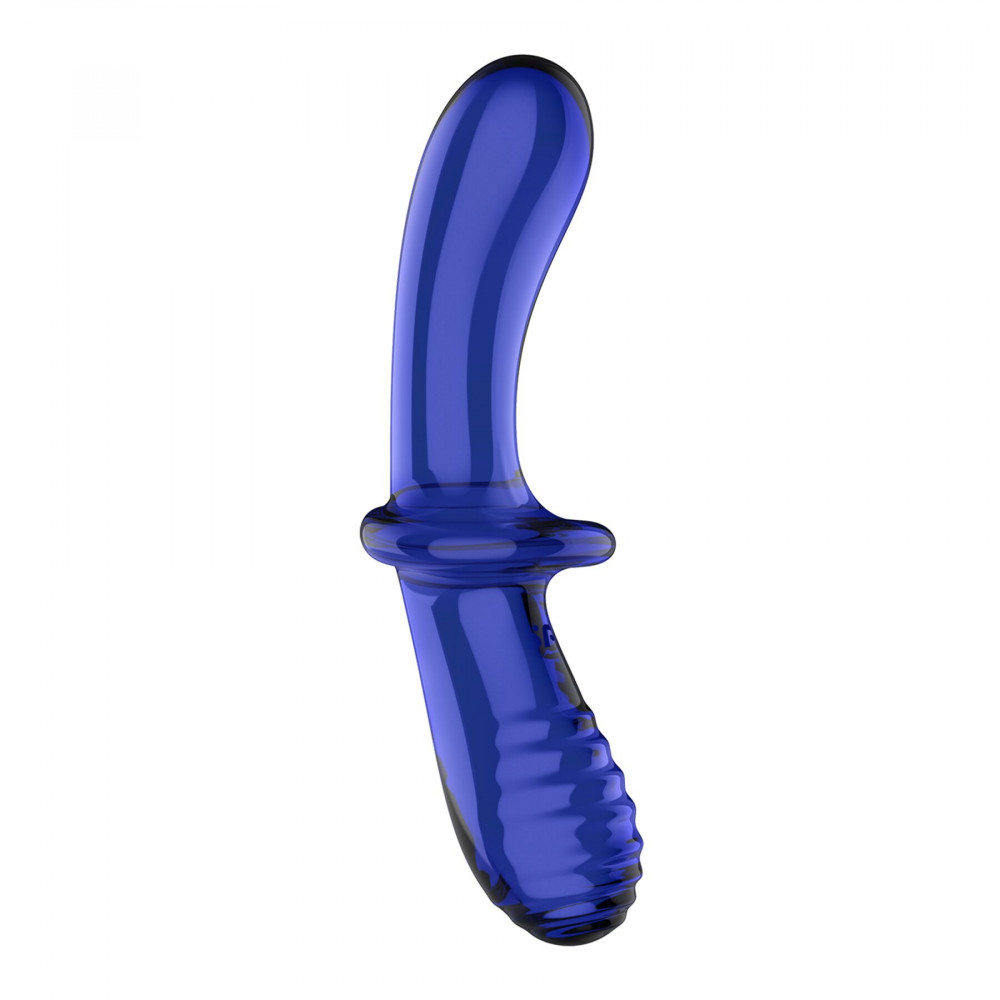Дилдо - Стеклянный дилдо Satisfyer Double Crystal (light blue) 2