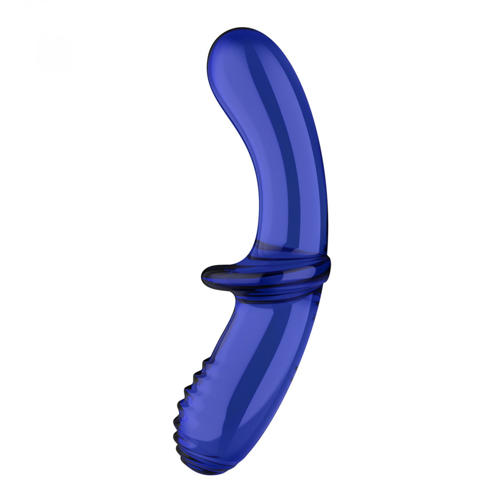 Дилдо - Стеклянный дилдо Satisfyer Double Crystal (light blue) 3