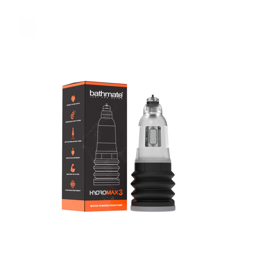 Гидропомпы - Гидропомпа Bathmate Hydromax 3 Clear, для члена длино до 7,5 см, диаметр до 4,5 см 1