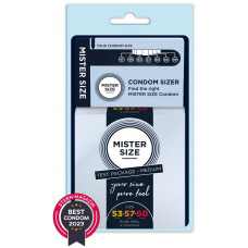 Тестбокс/Комплект из 3 презервативов Mister Size Tester Kit 53-57-60 Medium, для определения размера