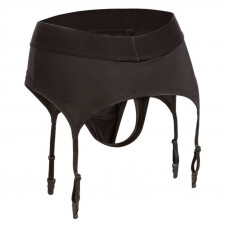 Трусики для страпона с широким поясом California Exotics Boundless Thong with Garter S/М