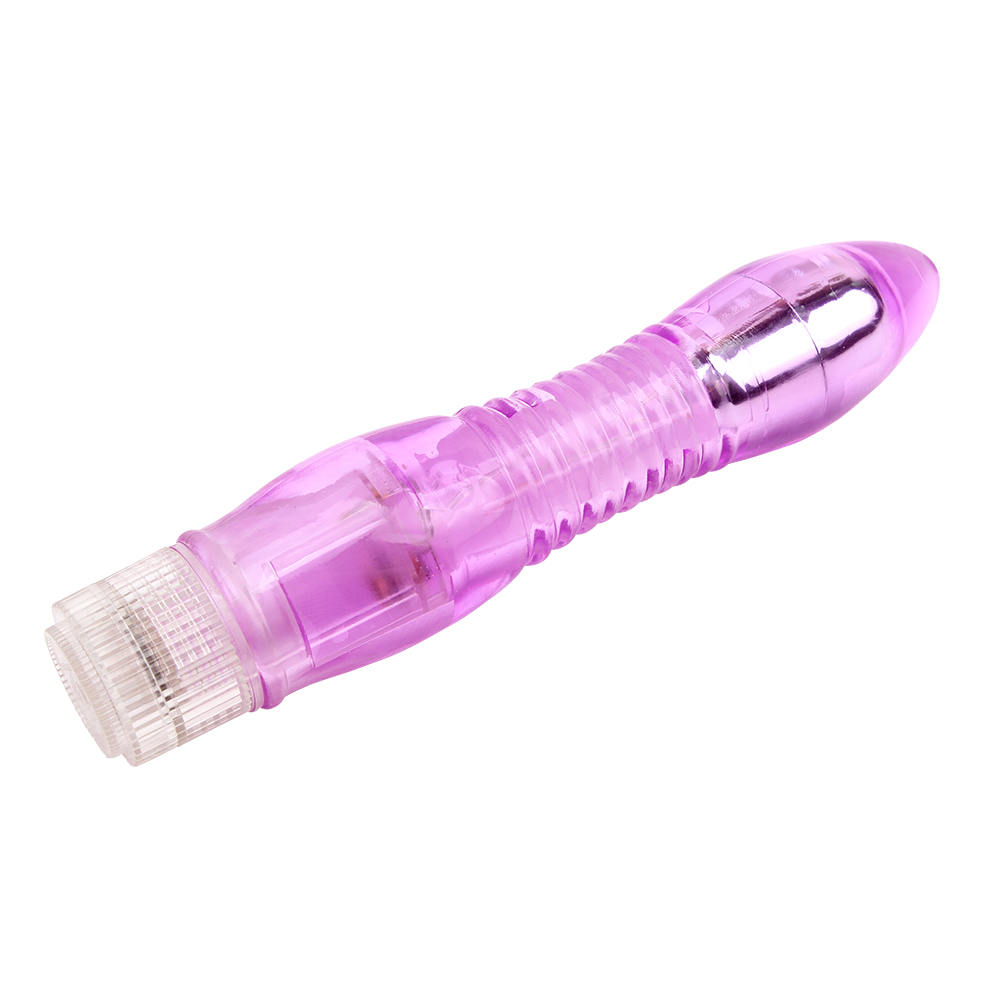 Секс игрушки - Вибратор гелевый ребристый Chisa Crystal Jellie, фиолетовый 2