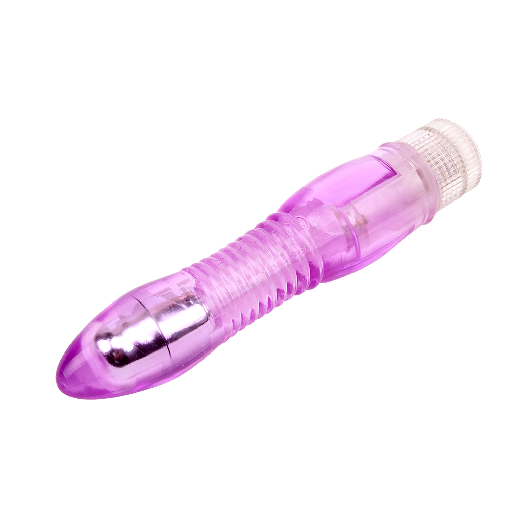 Секс игрушки - Вибратор гелевый ребристый Chisa Crystal Jellie, фиолетовый 3