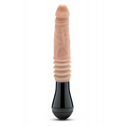 Вибратор Blush Dr Skin Dr Knight с ротацией и фрикциями, бежевый