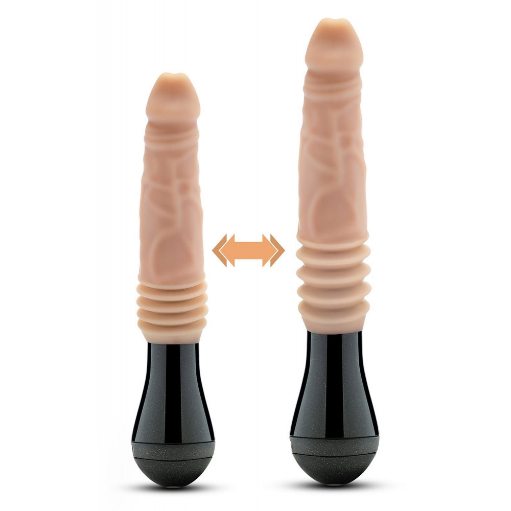 Секс игрушки - Вибратор Blush Dr Skin Dr Knight с ротацией и фрикциями, бежевый 2