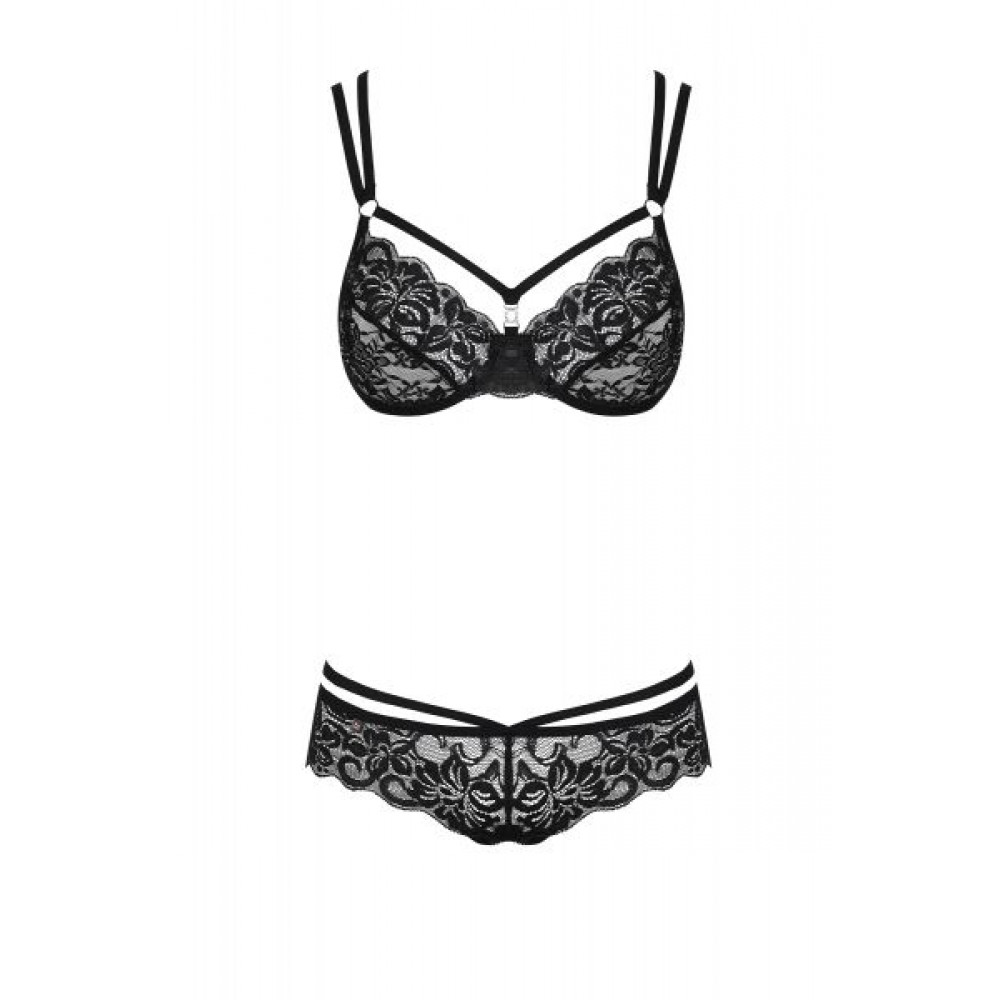 Эротические комплекты - Комплект Obsessive 860-SET-1 2 pcs set black L/XL 4
