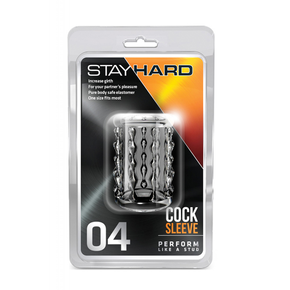 Насадки на член - Насадка STAY HARD - COCK SLEEVE 04, CLEAR 3